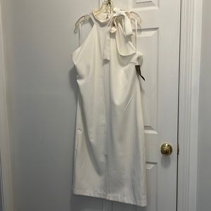 White sleeveless dress